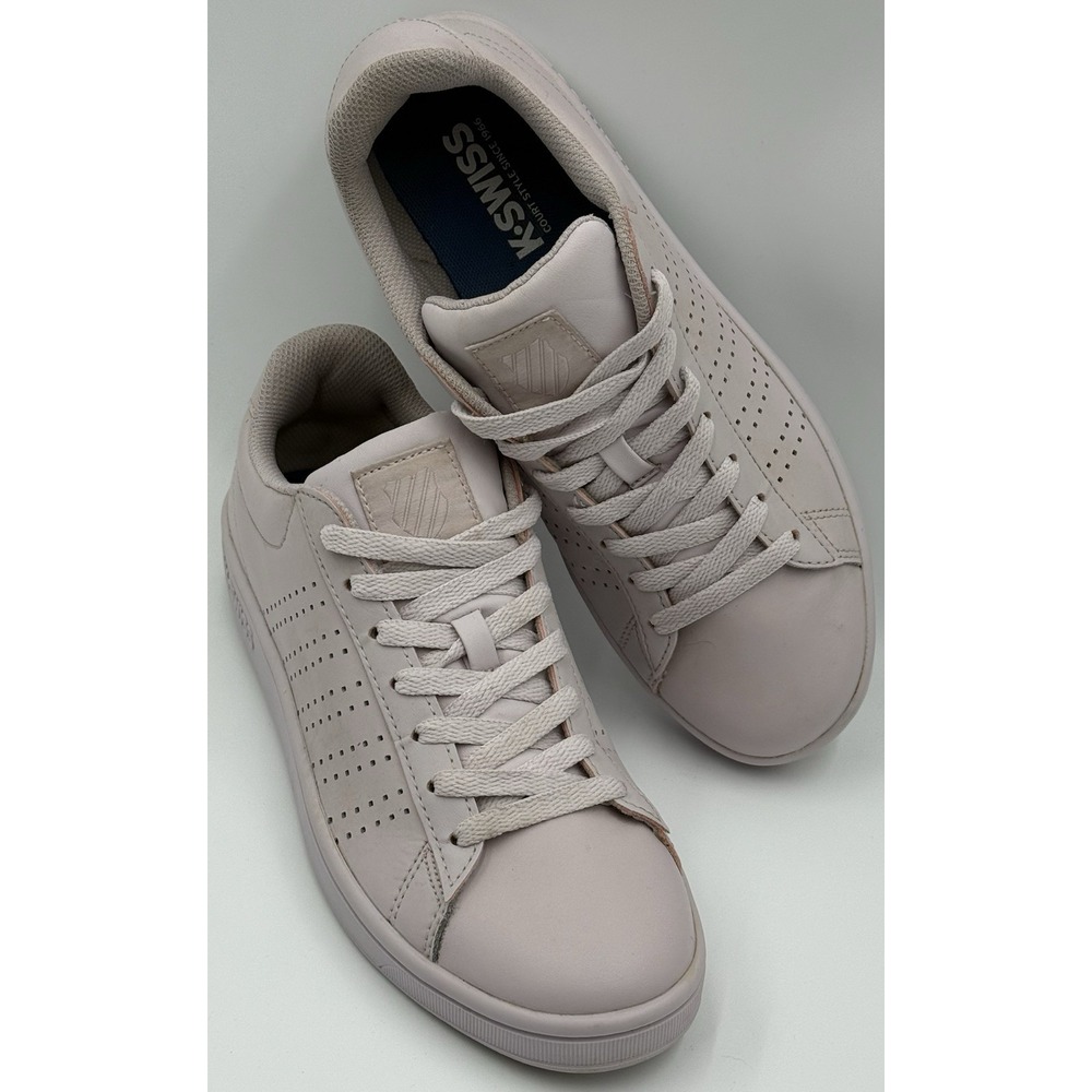 K-Swiss Leather Light Lavender-Taupe Wmn's Sz 9‎ Lace Up Sneakers